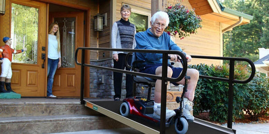 Older American on a ramp.