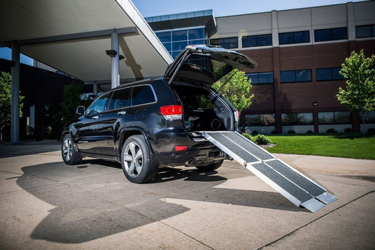 A ramp attached to a car.