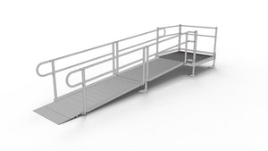 PATHWAY ALUMINUM WHEELCHAIR RAMP KIT STRAIGHT WITH 4' TOP PLATFORM