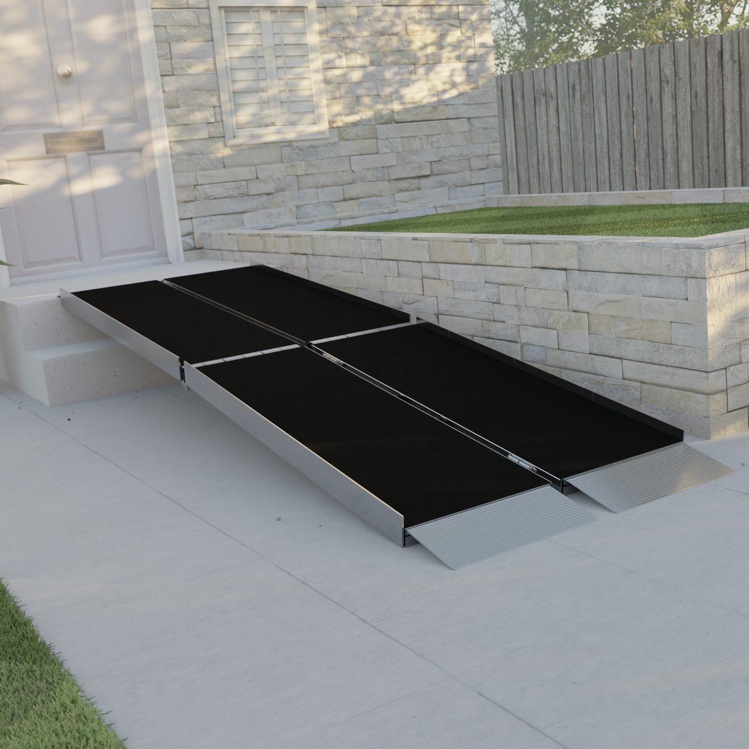 a trifold ramp going up to front door